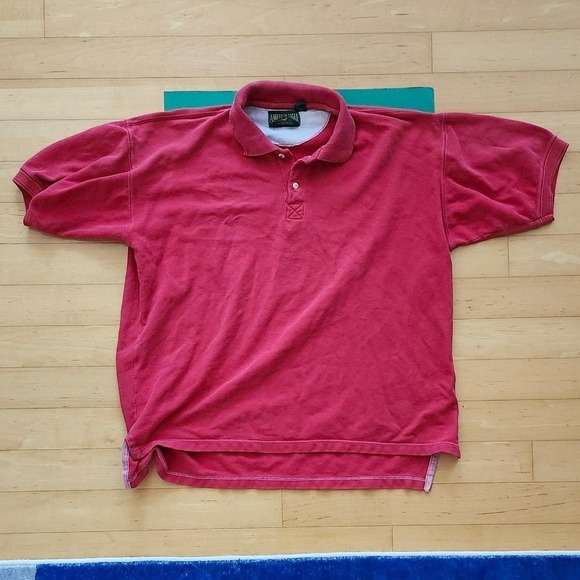 American Eagle Outfitters Other - Vintage 90s American Eagle Polo Shirt Cotton Large Red Mens Prep